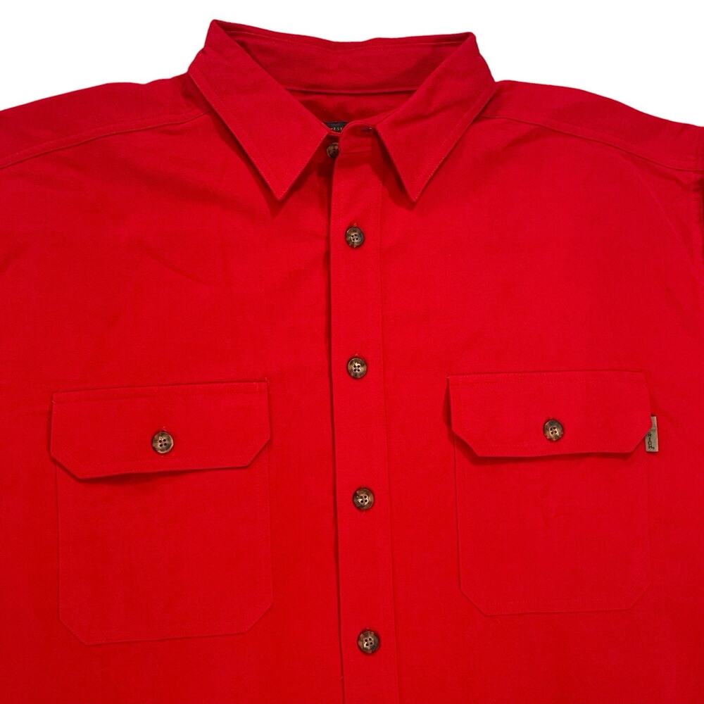 NWT Vintage Woolrich Expedition Chamois Shirt Men's 2XLT Red Flannel Deadstock
